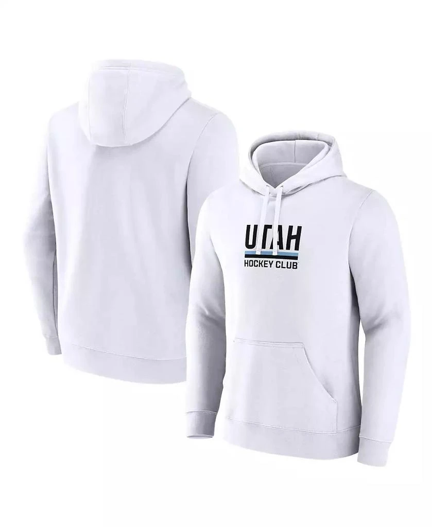 商品Fanatics|Men's White Utah Hockey Club Secondary Logo Pullover Hoodie,价格¥386,第1张图片