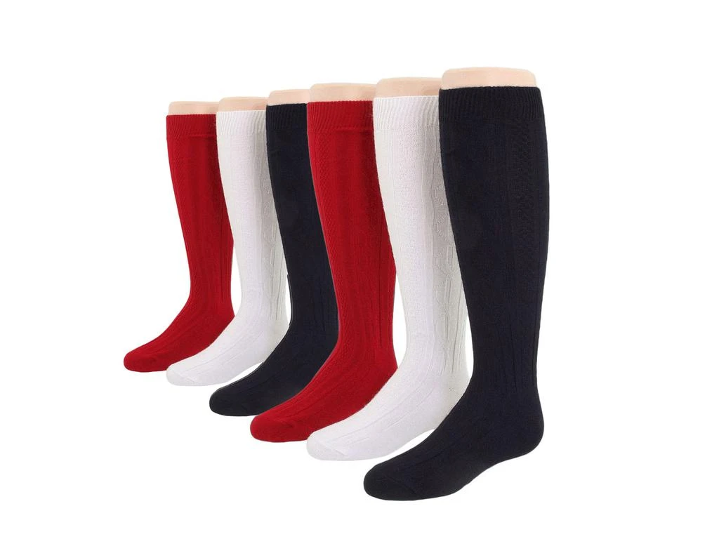 商品Jefferies Socks|6-Pack Acrylic Cable Knee High (Toddler/Little Kid/Big Kid),价格¥93,第1张图片