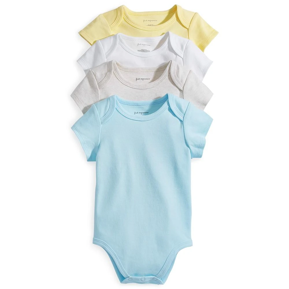 商品First Impressions|Unisex Bodysuits, Pack of 4, Created for Macy's,价格¥85,第1张图片