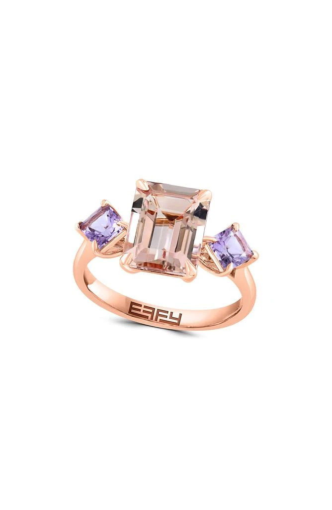 商品Effy|14K Rose Gold Pink Amethyst & Morganite Ring,价格¥6687,第1张图片