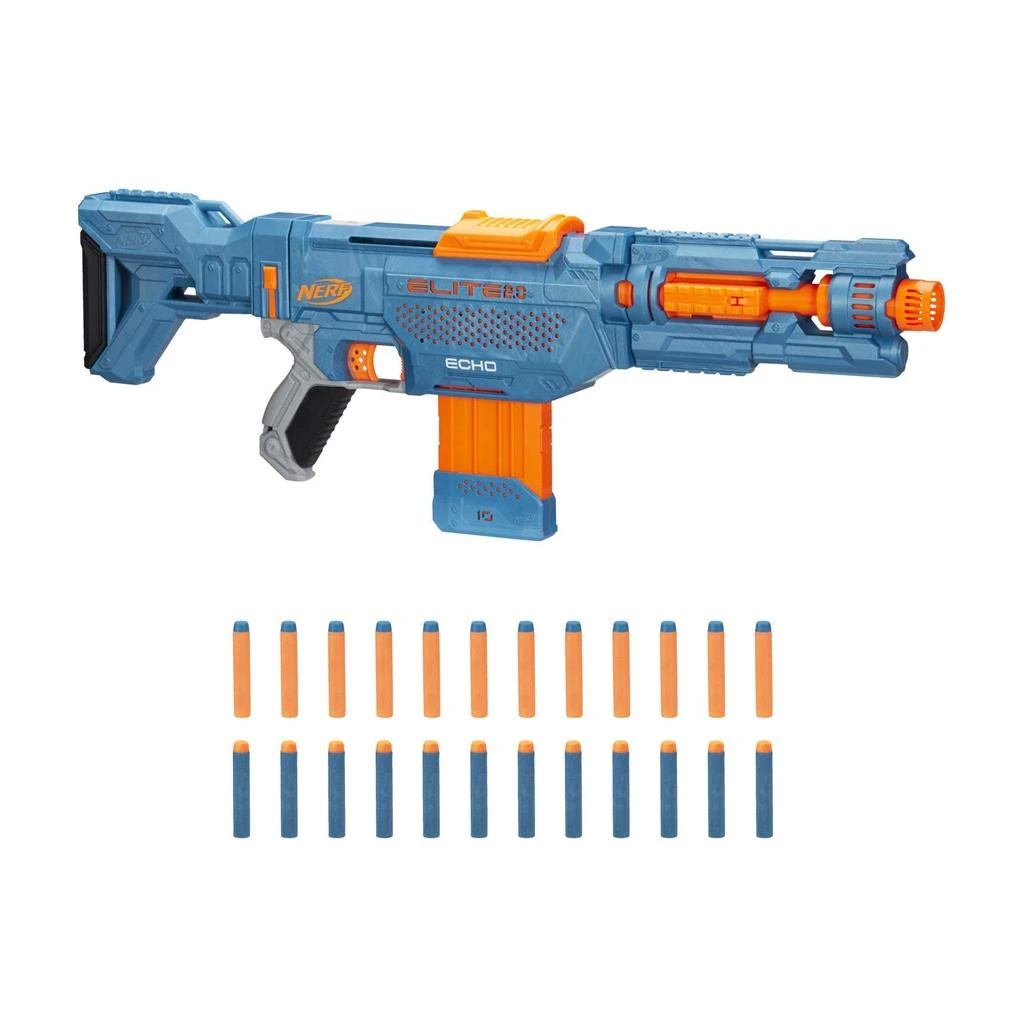 商品Nerf|NERF Elite 2.0 Echo CS-10 Blaster -- 24 Official Darts, 10-Dart Clip, Removable Stock and Barrel Extension, 5 Tactical Rails,价格¥202,第1张图片