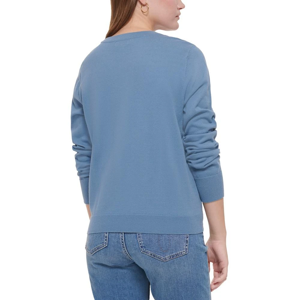 商品Calvin Klein|MONOGRAM LOGO EMBROIDERY AT THE NECKLINE LONG SLEEVE CREW,价格¥178,第2张图片详细描述