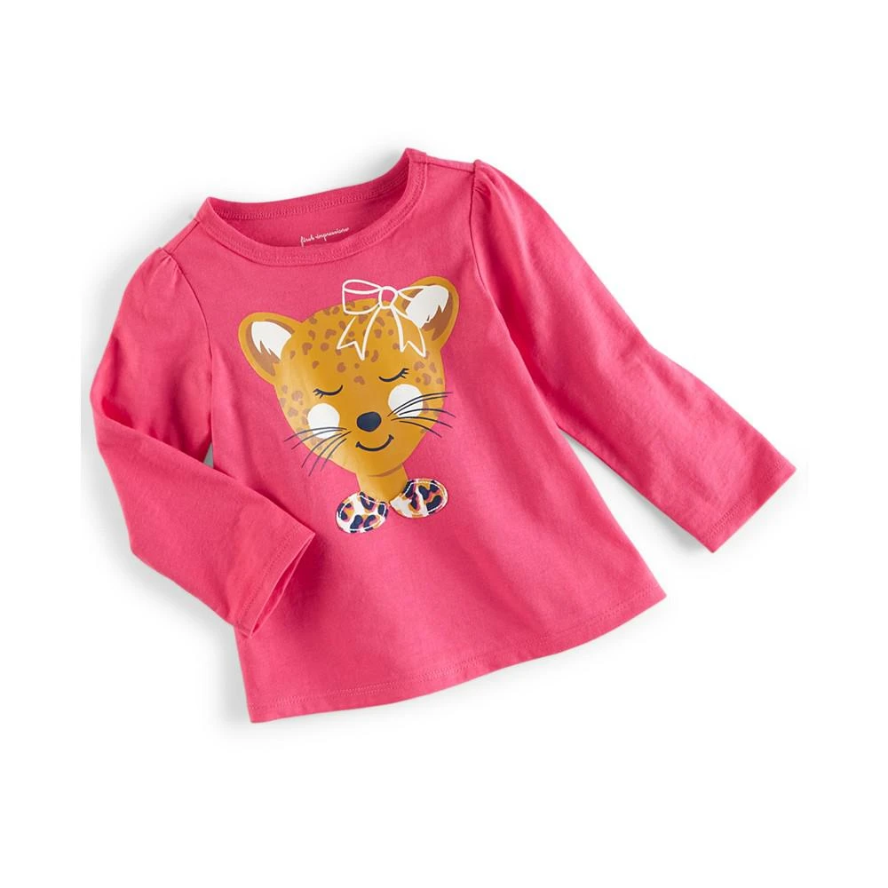 商品First Impressions|Baby Girls Cheetah Graphic Shirt, Created for Macy's,价格¥15,第1张图片