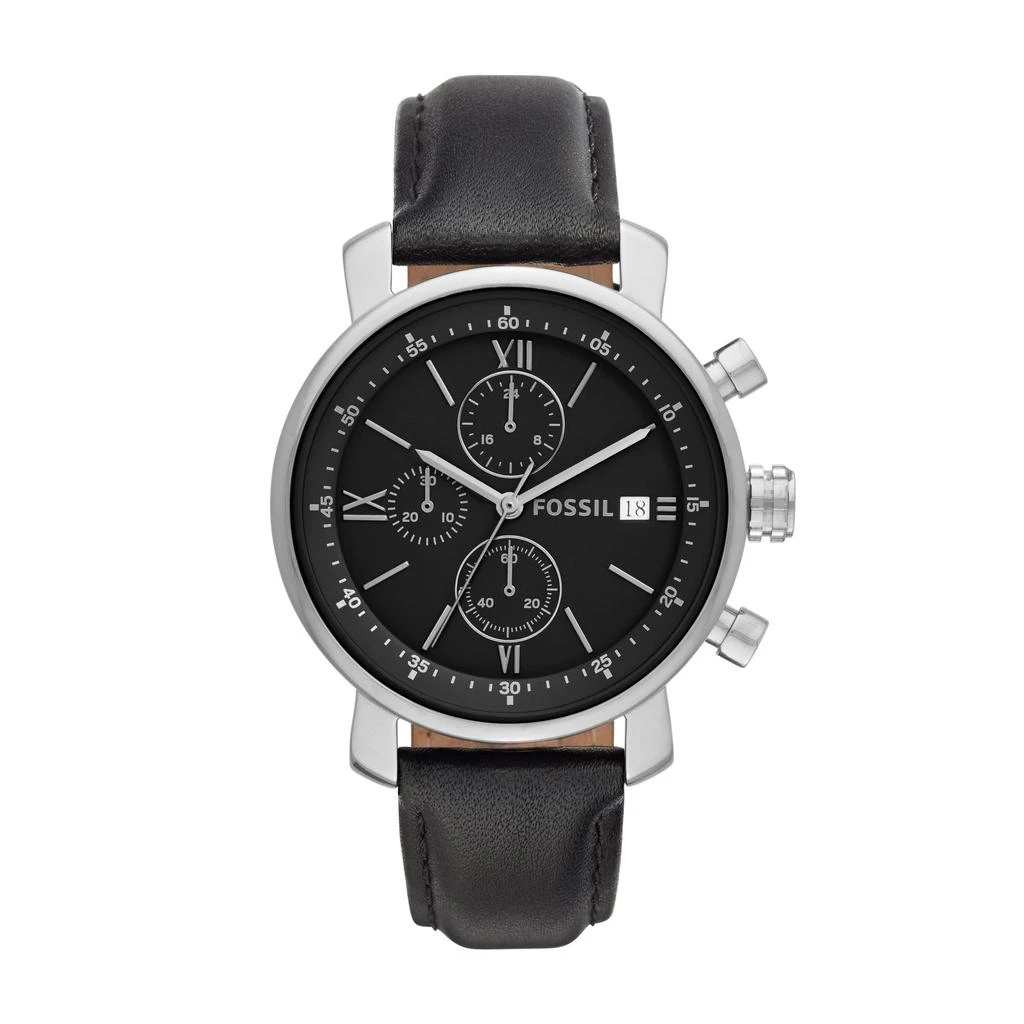 商品Fossil|Fossil Men's Rhett Chronograph, Stainless Steel Watch,价格¥383,第1张图片