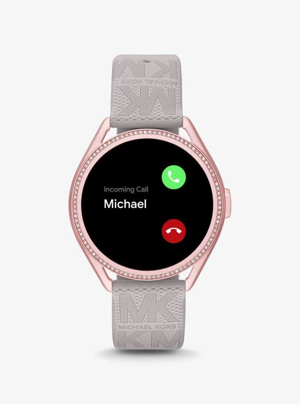 Michael Kors Access Gen 5E MKGO Pink-Tone and Logo Rubber Smartwatch 商品