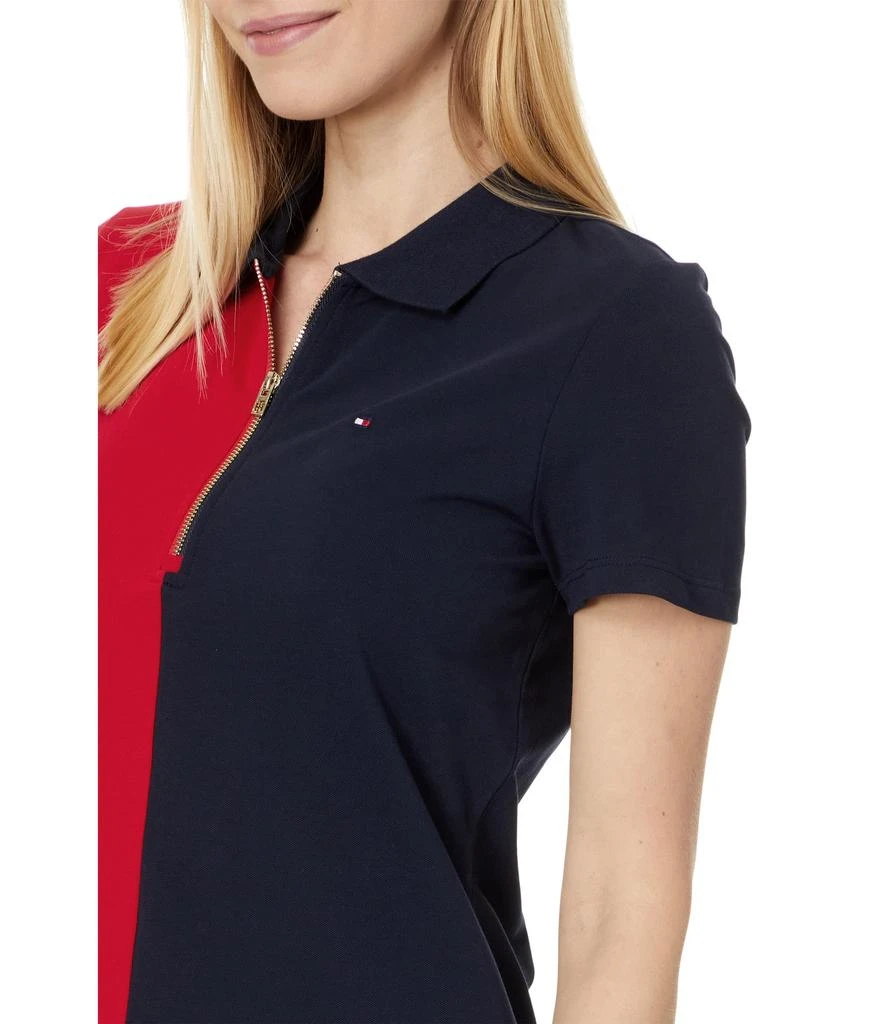 商品Tommy Hilfiger|Short Sleeve Color-Block Zip Polo,价格¥454,第3张图片详细描述