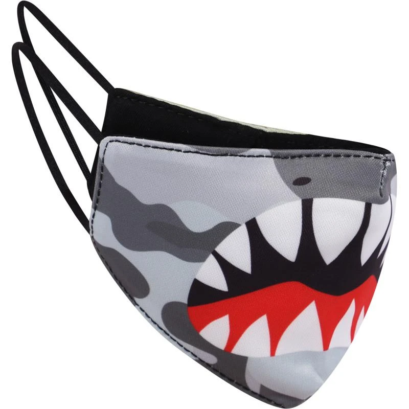 商品OMG! Accessories|Dino mouth camouflage face mask in grey,价格¥203,第1张图片