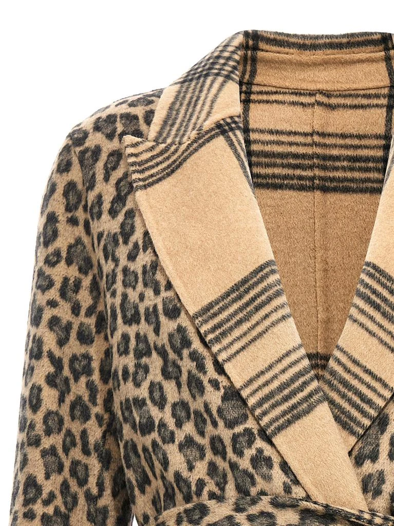 商品TWINSET|Animalier Coat Coats, Trench Coats Beige,价格¥1259,第4张图片详细描述