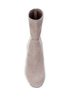 商品Stuart Weitzman|Sofia Block Heel Suede Sock Boots,价格¥2493,第5张图片详细描述