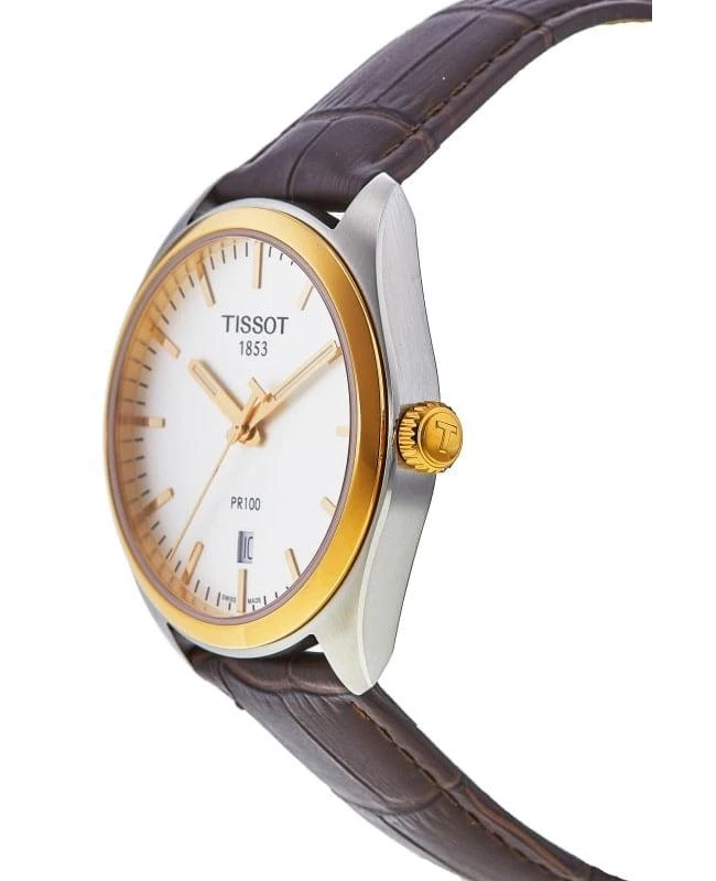 商品Tissot|Tissot PR 100 Quartz Silver Dial Leather Strap Men&apos;s Watch T101.410.26.031.00,价格¥1040,第3张图片详细描述