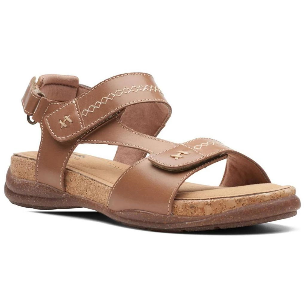 商品Clarks|Clarks Womens Roseville Mae Leather Open Toe Sport Sandals,价格¥233-¥331,第1张图片