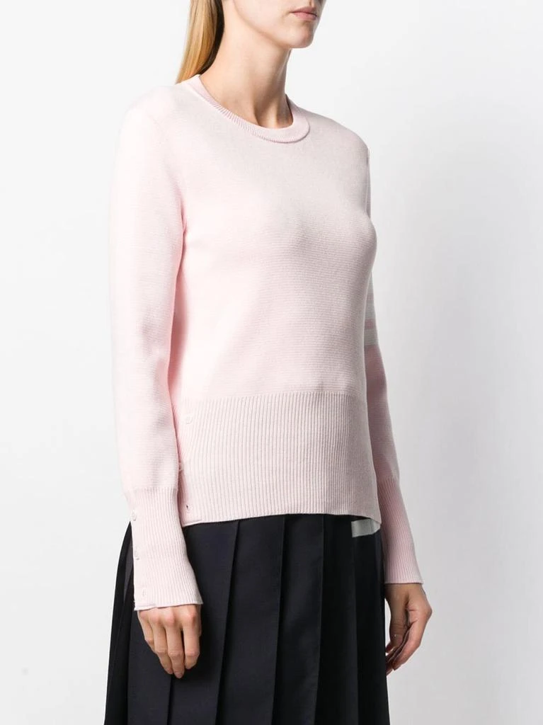 Thom Browne Women Crisscross Cable Stitch 3/4 Sleeve Neck Cardigan