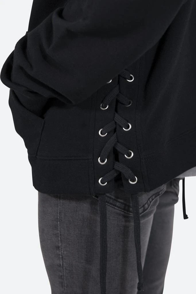 Laced Zip Up Hoodie - Black 商品