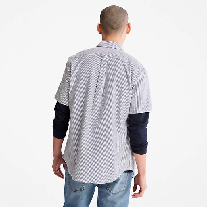 商品Timberland|SS Seersucker Shirt for Men in Blue,价格¥399,第4张图片详细描述