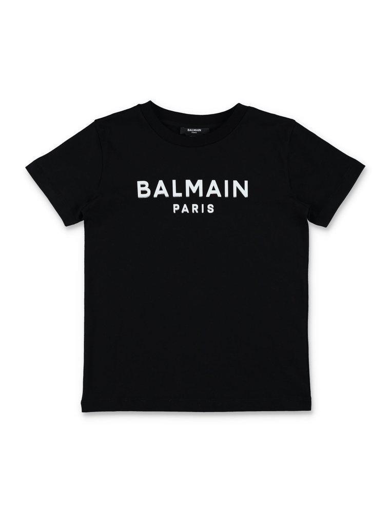 商品Balmain|Balmain Kids Logo Printed Crewneck T-Shirt,价格¥718-¥963,第1张图片