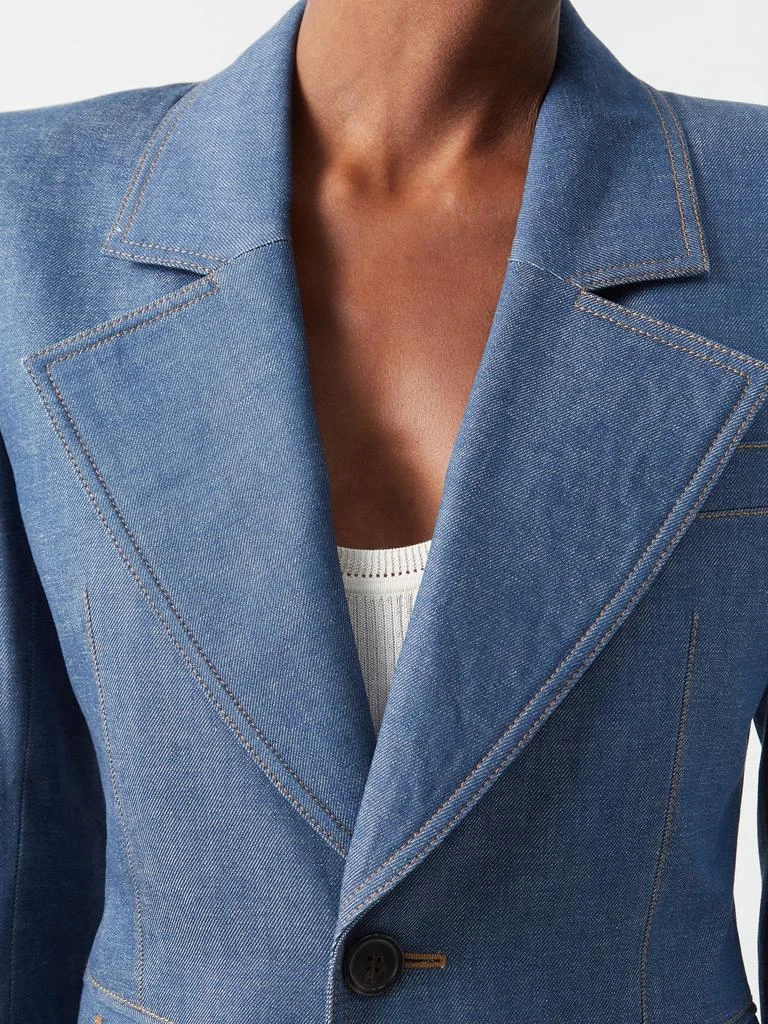 商品Yves Saint Laurent|Wide-lapel denim blazer,价格¥22938,第3张图片详细描述