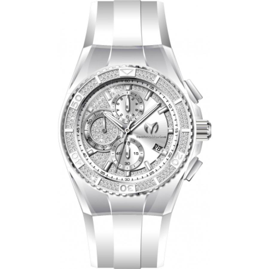 商品TechnoMarine|Cruise Chronograph Quartz Crystal White Dial Mens Watch TM-821016,价格¥1052,第1张图片