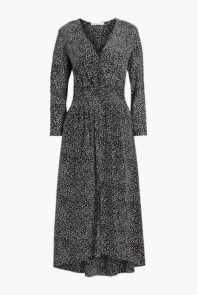商品Maje|Printed cupro-blend crepe de chine midi dress,价格¥635,第3张图片详细描述