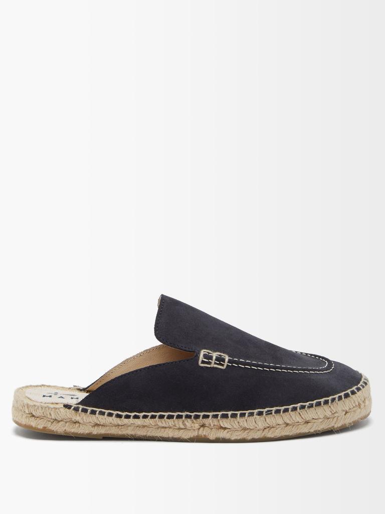 商品MANEBÍ|Traveler suede backless loafers,价格¥717,第1张图片