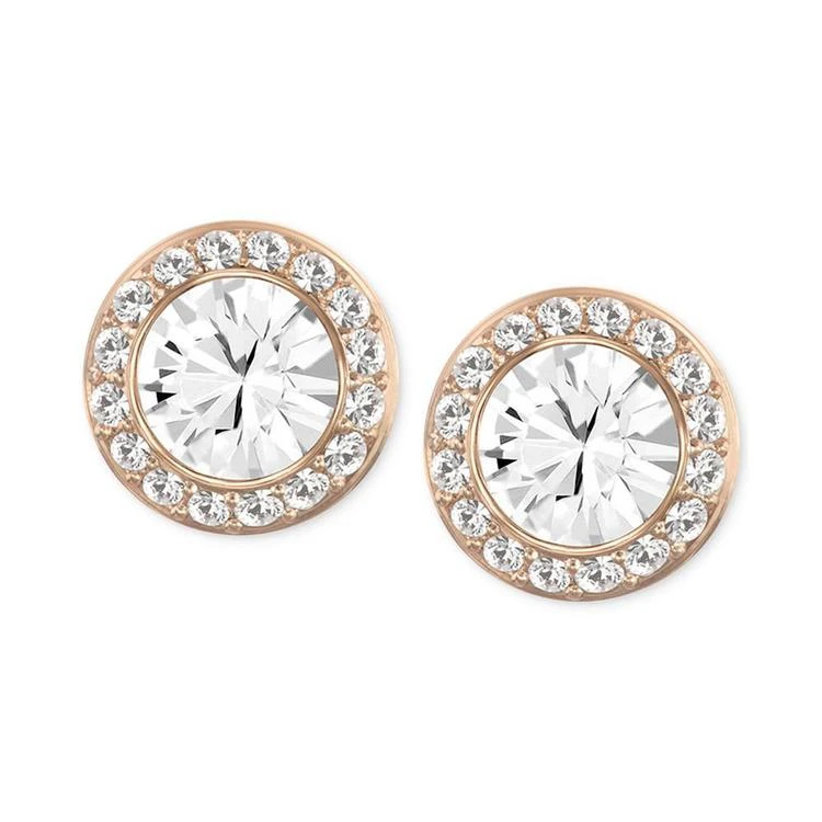 商品Swarovski|Rose Gold-Tone Crystal Round Button Earrings,价格¥592,第1张图片