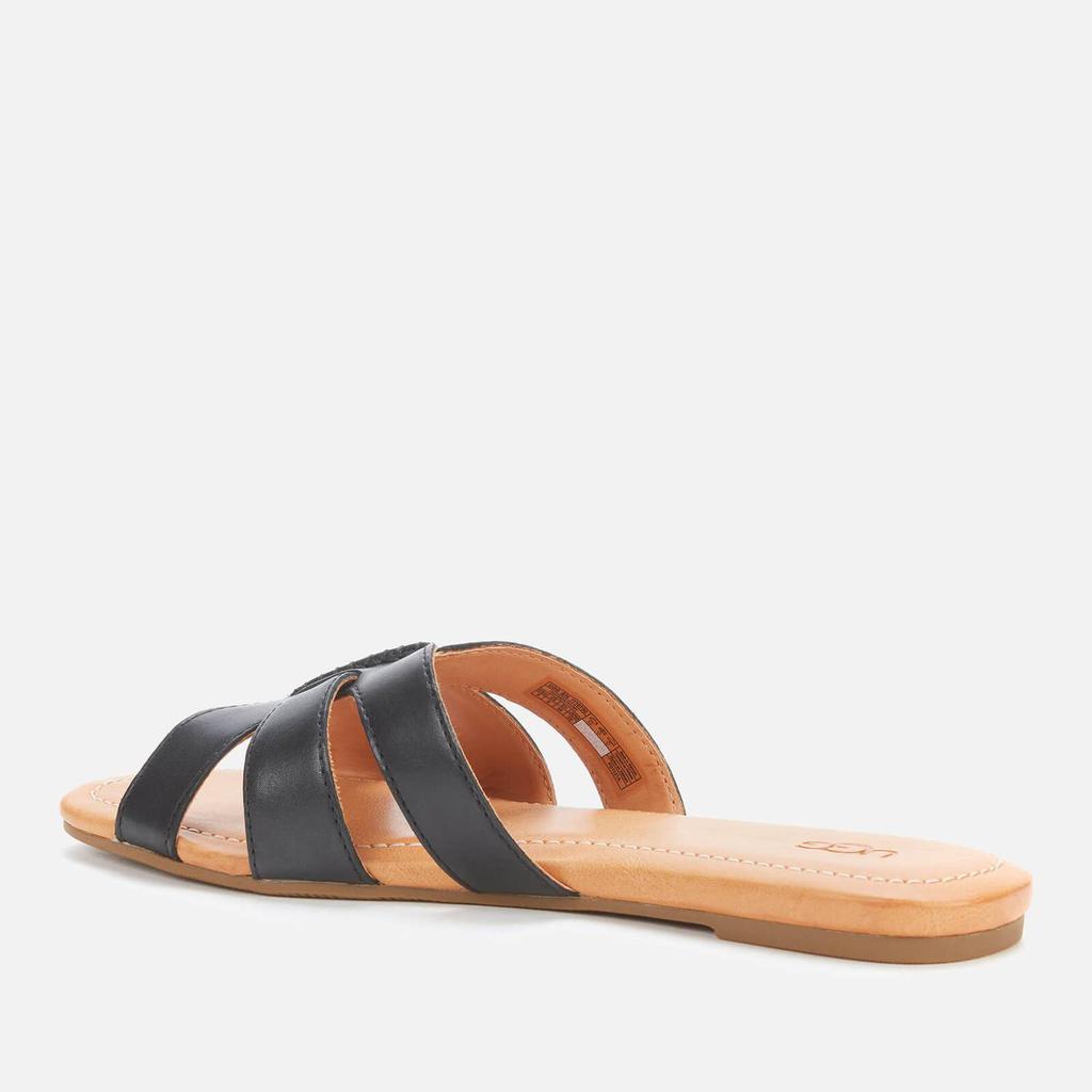 UGG Women's Teague Leather Mule Sandals - Black商品第2张图片规格展示