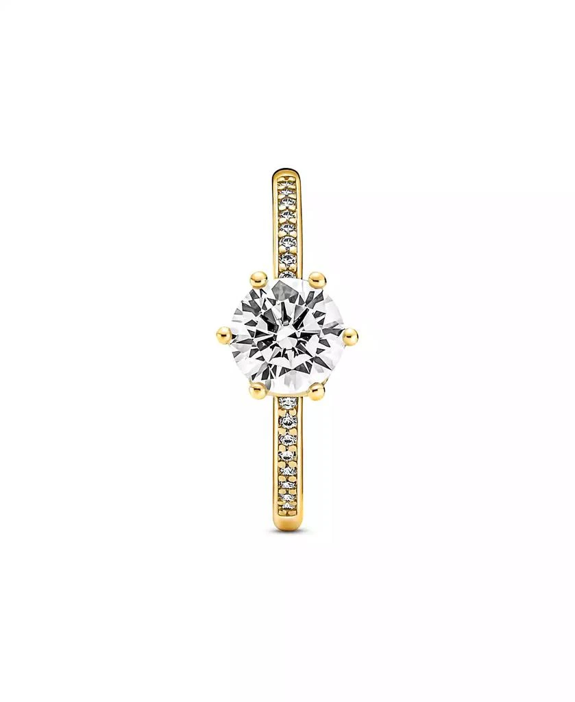 商品PANDORA|Cubic Zirconia Moments Clear Sparkling Crown Solitaire Ring,价格¥909,第3张图片详细描述