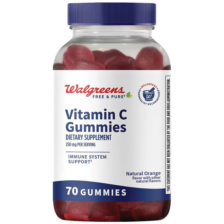 商品Walgreens|Vitamin C 250 mg Gummies Natural Orange,价格¥82,第1张图片