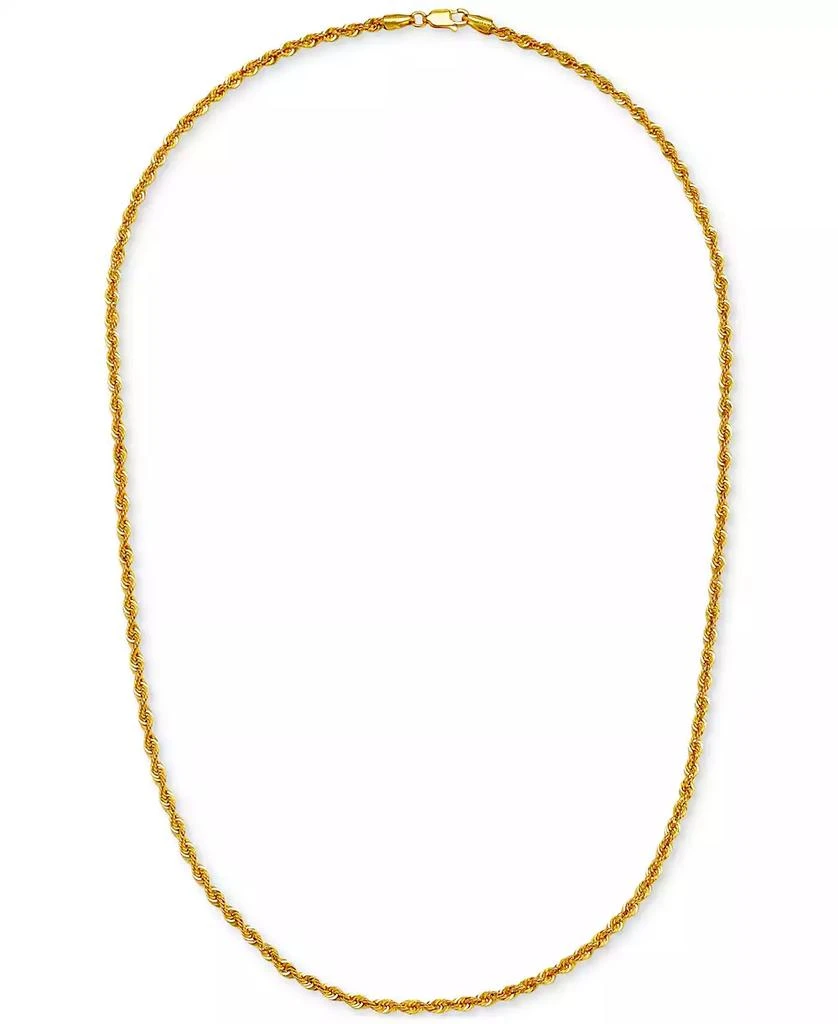 商品Macy's|Sparkle Rope Link 18" Chain Necklace (3mm) in 14k Gold,价格¥11940,第4张图片详细描述