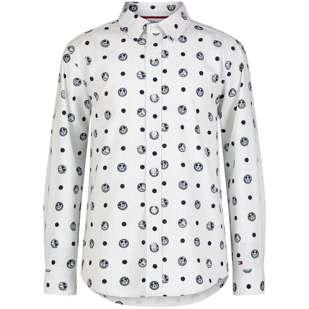 商品Tommy Hilfiger|Big Boys Disney Striped Monogram Long Sleeve Shirt,价格¥124,第1张图片