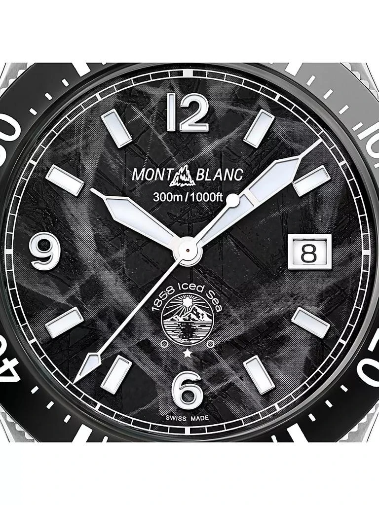 商品MontBlanc|1858 Iced Sea Stainless Steel &amp; Rubber Watch,价格¥23637,第4张图片详细描述