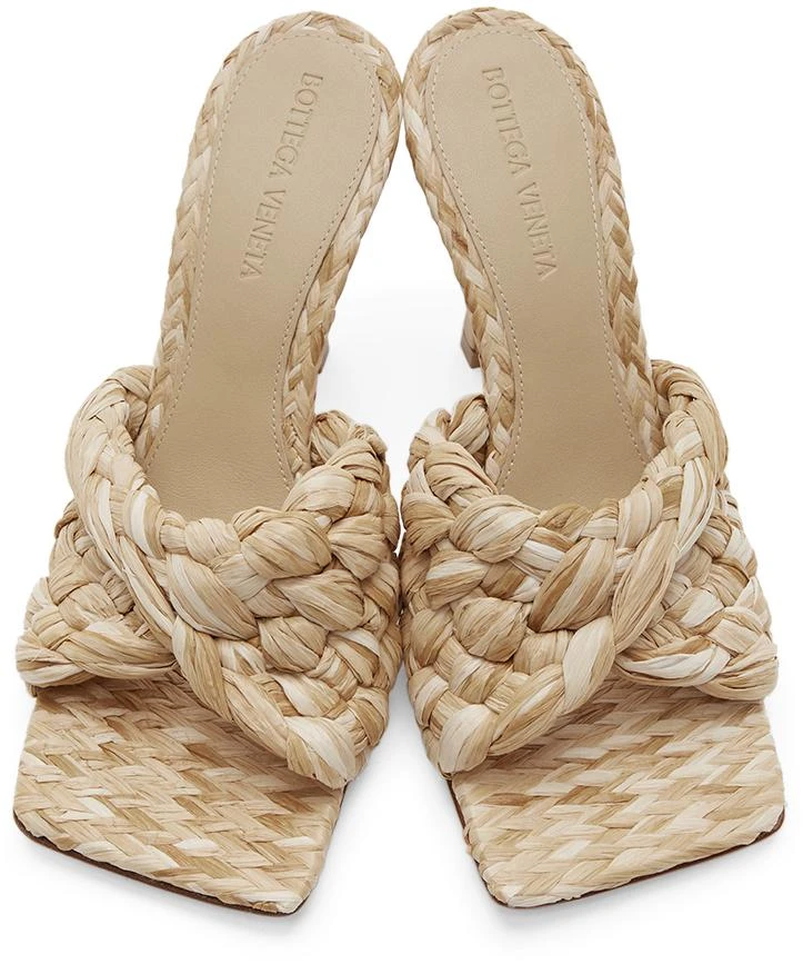 商品Bottega Veneta|驼色 Stretch 拉菲草凉鞋,价格¥11558,第5张图片详细描述