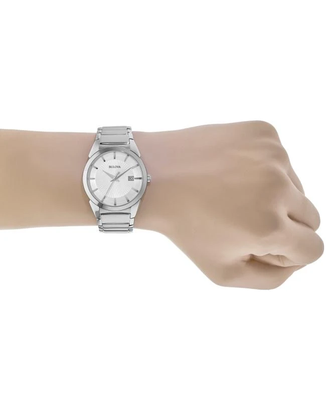 商品Bulova|Bulova Classic Silver Dial Steel Men's Watch 96B015,价格¥1623,第3张图片详细描述