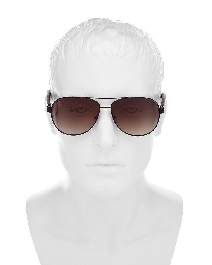 商品Salvatore Ferragamo|Men's Brow Bar Aviator Sunglasses, 62mm,价格¥2316,第4张图片详细描述
