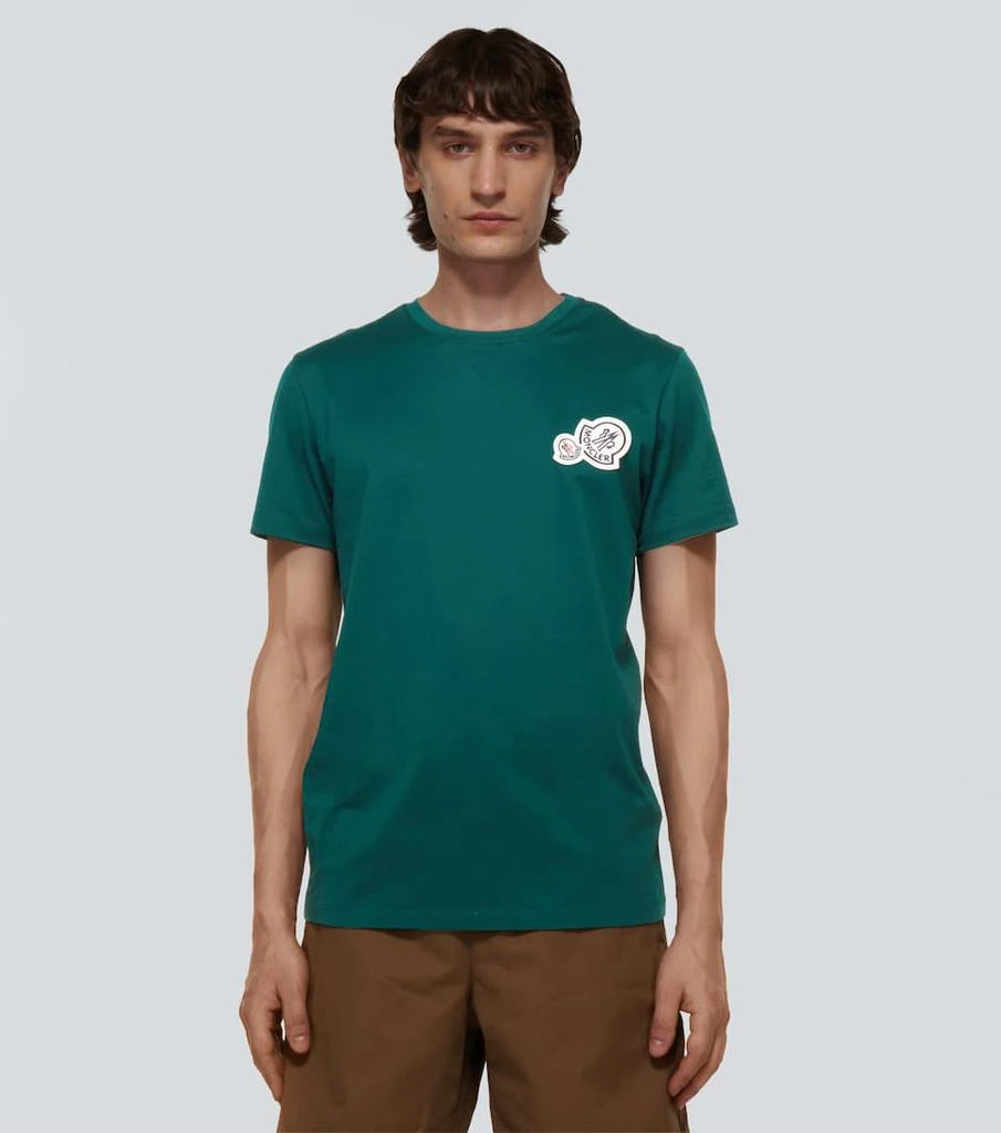 商品Moncler|Double Logo棉质T恤,价格¥2614,第3张图片详细描述