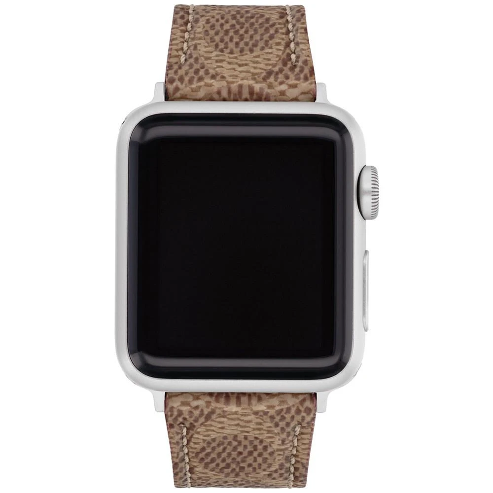 商品Coach|Brown Canvas Strap 38/40/41mm Apple Watch Band,价格¥716,第1张图片