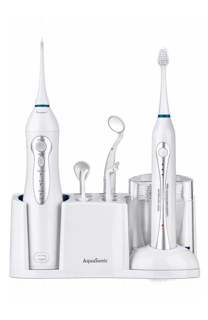 商品AquaSonic|Home Dental Center Ultra Sonic Rechargeable Electric Toothbrush & Smart Water Flosser,价格¥499,第3张图片详细描述