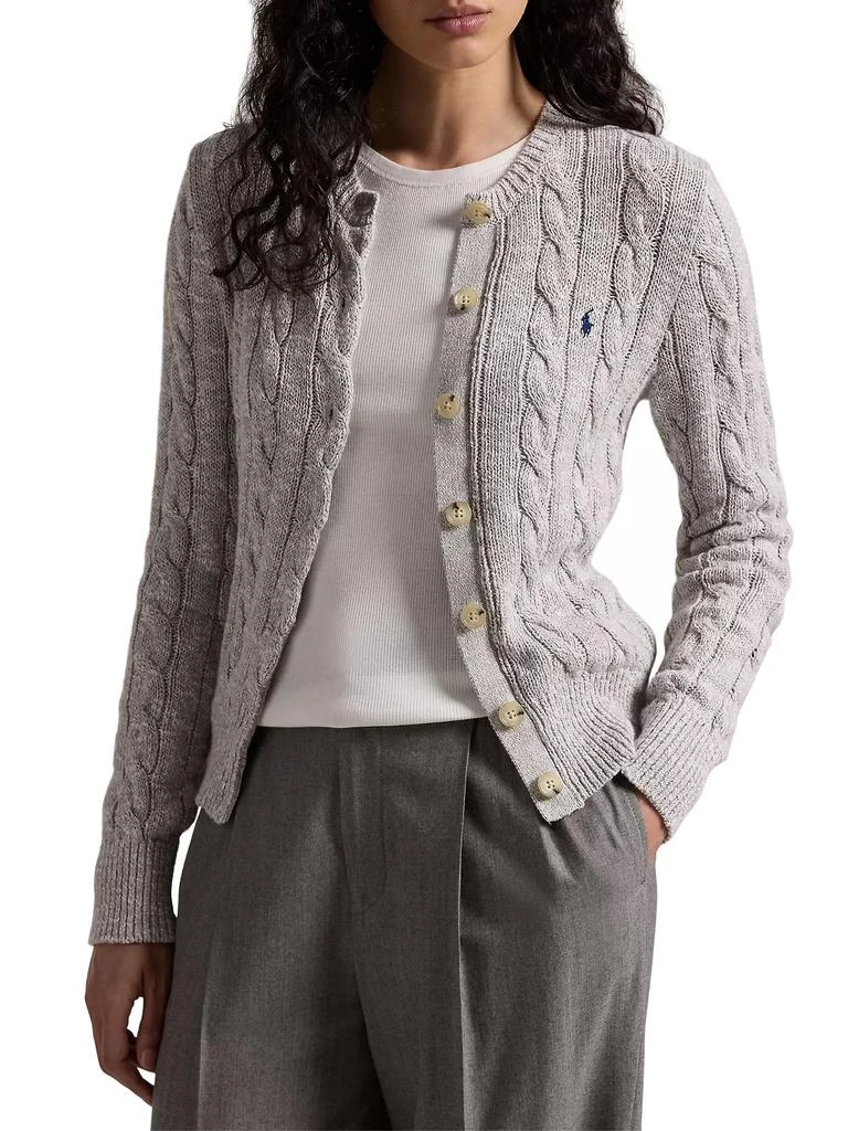 商品Ralph Lauren|Ragg Cable-Knit Cotton Cardigan,价格¥1503,第3张图片详细描述