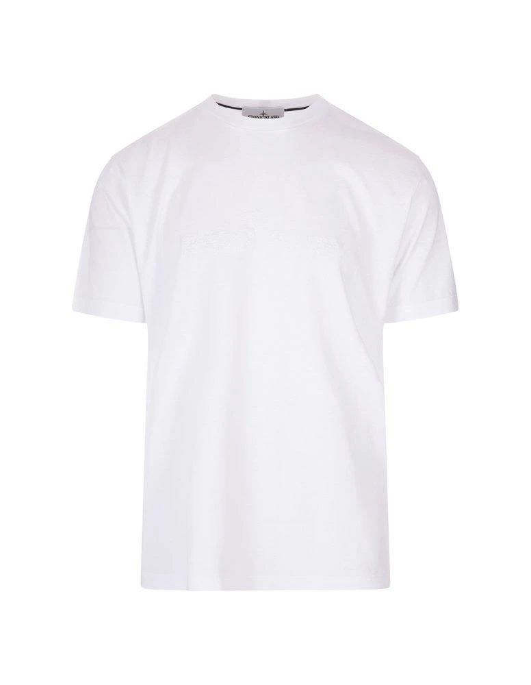 商品Stone Island|Stone Island Logo Lettering Crewneck T-Shirt,价格¥1061,第1张图片