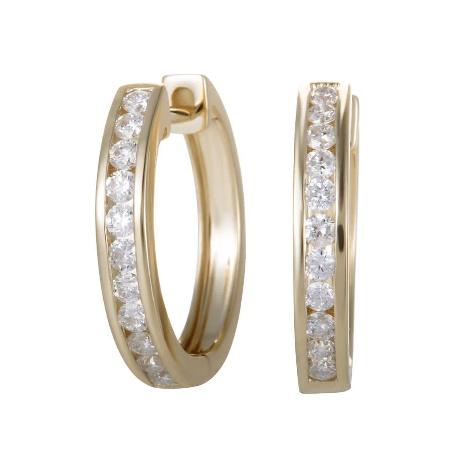 商品LB Exclusive|14K Yellow Gold 0.50 ct Diamond Hoop Earrings,价格¥5584,第1张图片