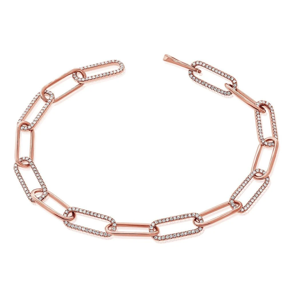 商品Sabrina Designs|14k Gold & Diamond Paperclip Link Bracelet,价格¥21977,第1张图片