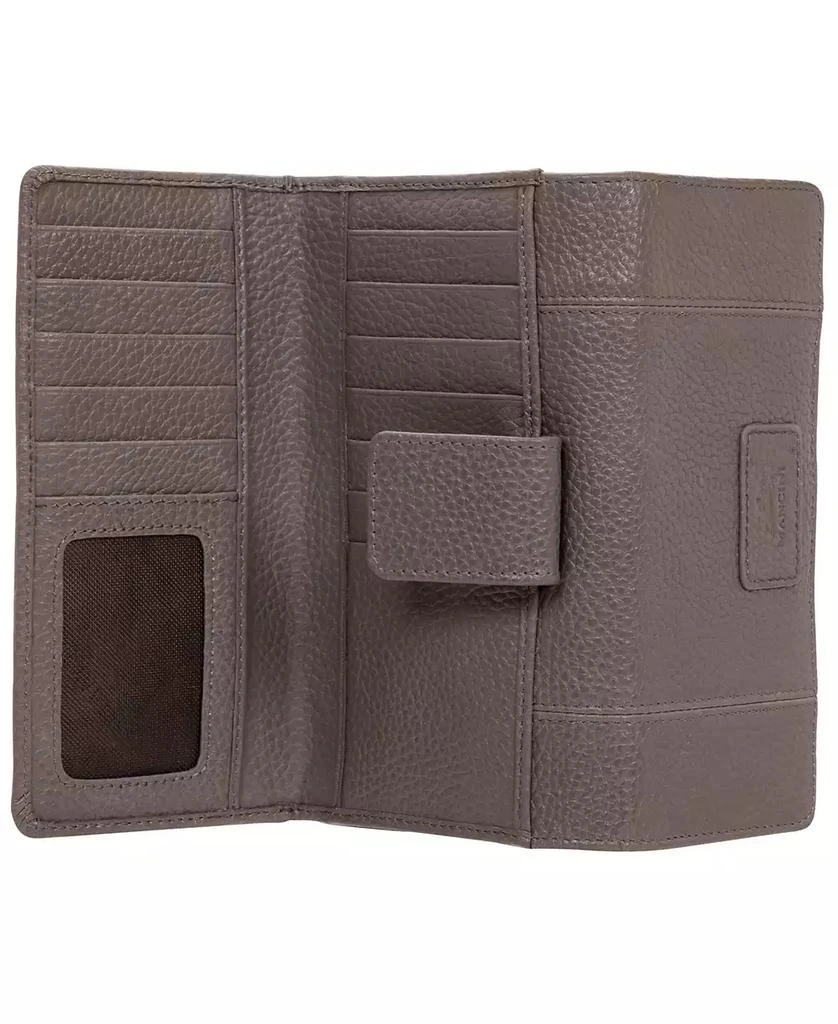 商品Mancini Leather Goods|Women's Pebbled Collection RFID Secure Mini Clutch Wallet,价格¥281,第5张图片详细描述