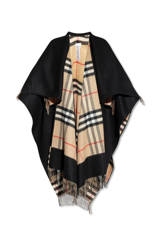 商品Burberry|Burberry Detachable Checkered Cape,价格¥7883,第1张图片