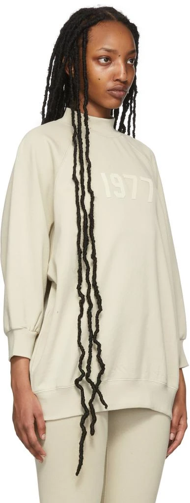 商品Essentials|Beige Three-Quarter Sleeve '1977' Sweatshirt,价格¥464,第2张图片详细描述