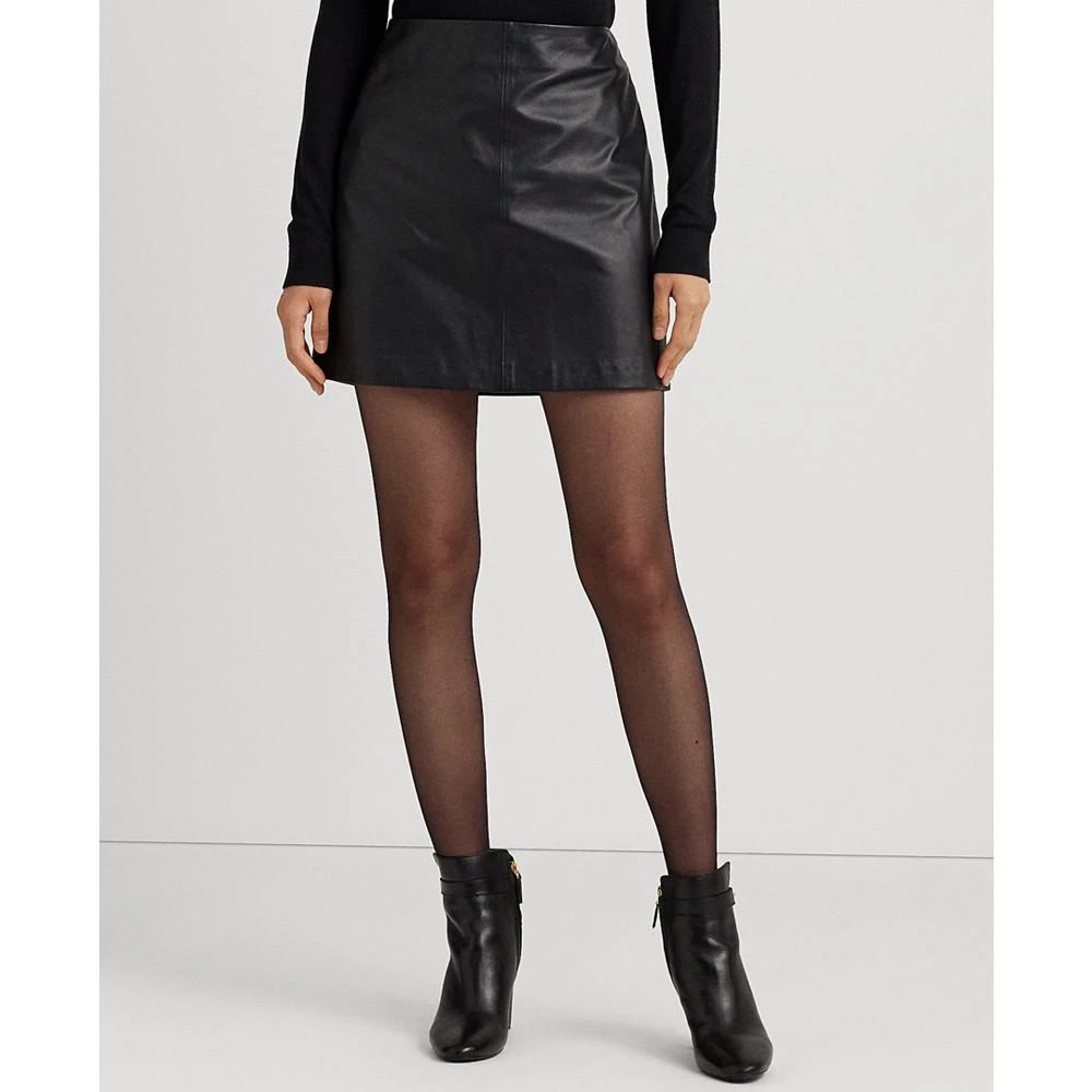 商品Ralph Lauren|Women's Leather Pencil Miniskirt,价格¥865,第1张图片