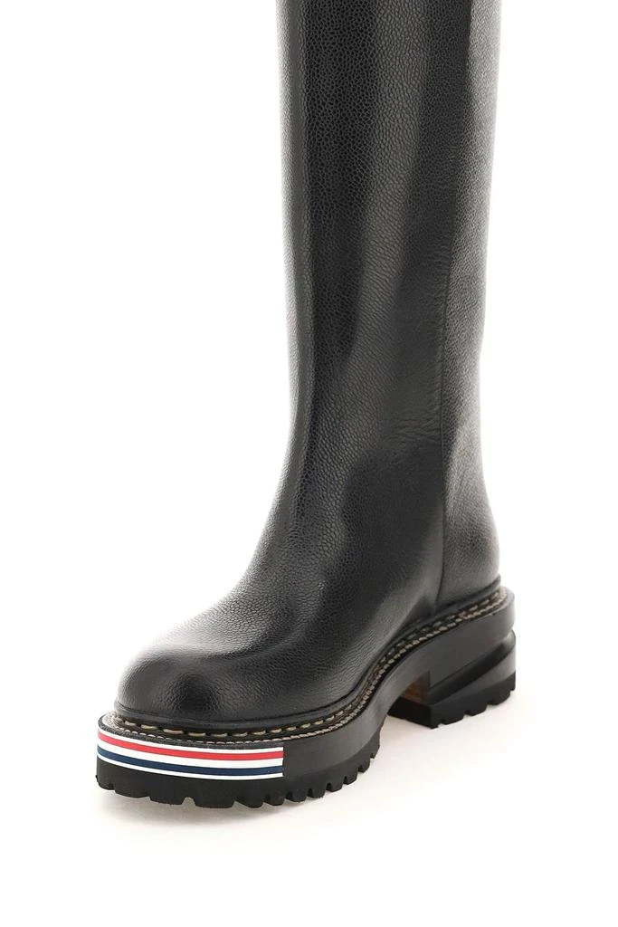 商品Thom Browne|TUBULAR BOOTS IN PEBBLE GRAIN LEATHER,价格¥6419,第4张图片详细描述