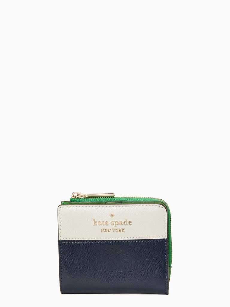 商品Kate Spade|staci colorblock small l-zip bifold wallet,价格¥269,第1张图片