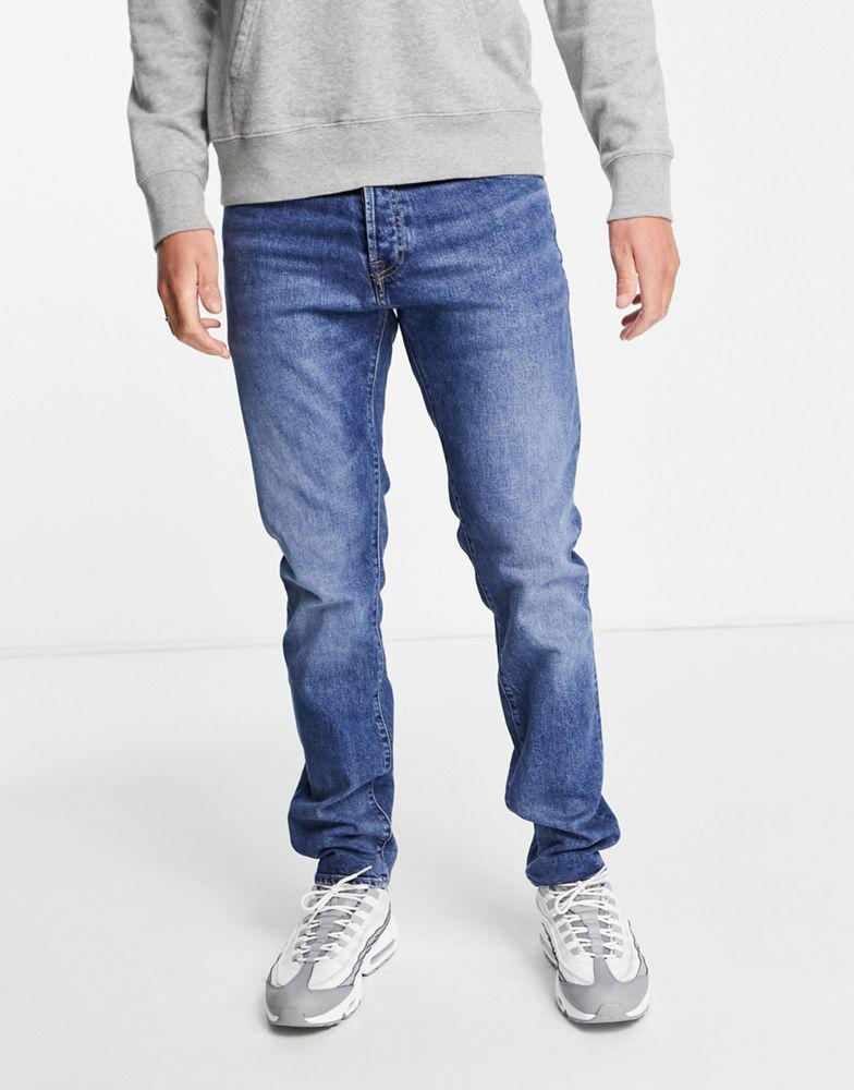 商品Carhartt|Carhartt WIP klondike relaxed tapered jeans in blue mid wash,价格¥792,第5张图片详细描述