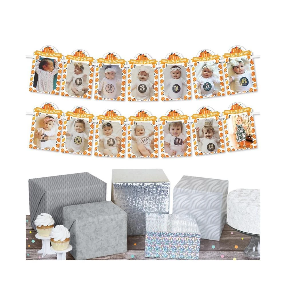 商品Big Dot of Happiness|Fall Pumpkin - DIY Halloween or Thanksgiving Birthday Party Decor - Picture Display - Photo Banner,价格¥120,第2张图片详细描述