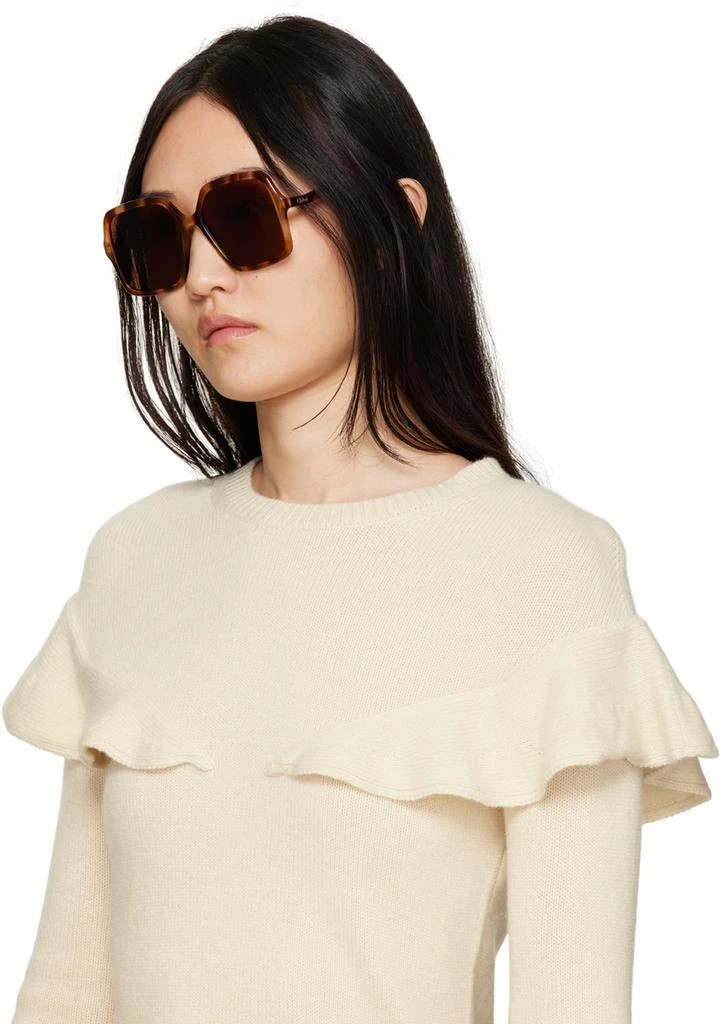 商品Chloé|Tortoiseshell Zelie Sunglasses,价格¥1554,第4张图片详细描述