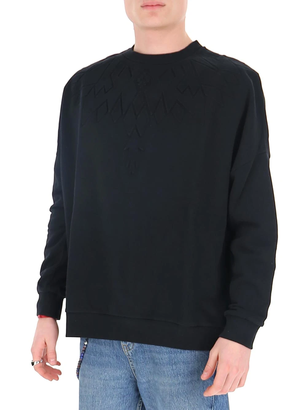 MARCELO BURLON 马克布龙 男士黑色棉质卫衣/帽衫 CMBA081R-20FLE001-1010 商品